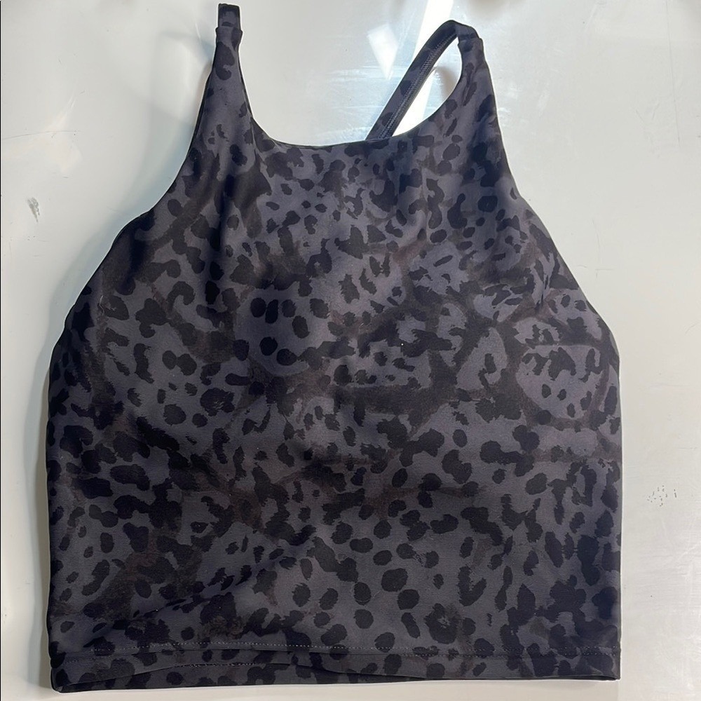 Old Navy Active PowerSoft Leopard Print Cropped Athletic Tank Top XS